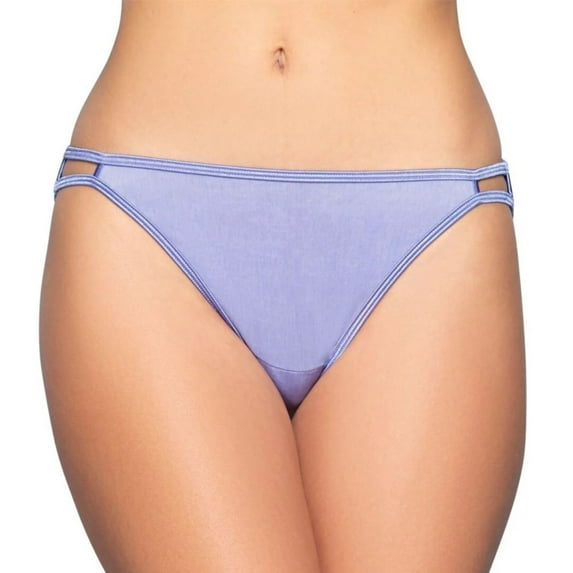 Women's Vanity Fair 18108 Illumination String Bikini Panty (Iris Flower 5)