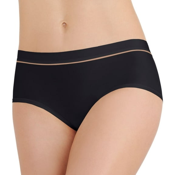Women's Vanity Fair 18195 Light & Luxe Hipster Panty (Midnight Black 5)