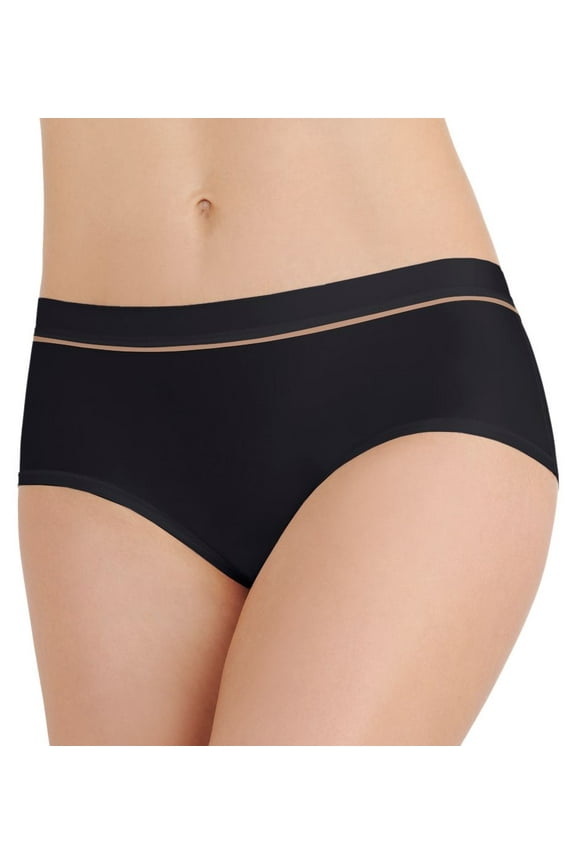 Women's Vanity Fair 18195 Light & Luxe Hipster Panty (Midnight Black 5)