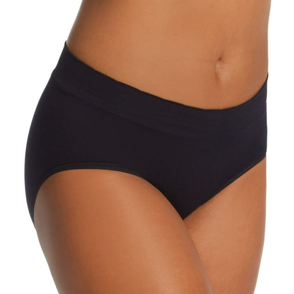 Women's Vanity Fair 18218 No Pinch, No Show Seamless Hipster Panty (Midnight Black 7)