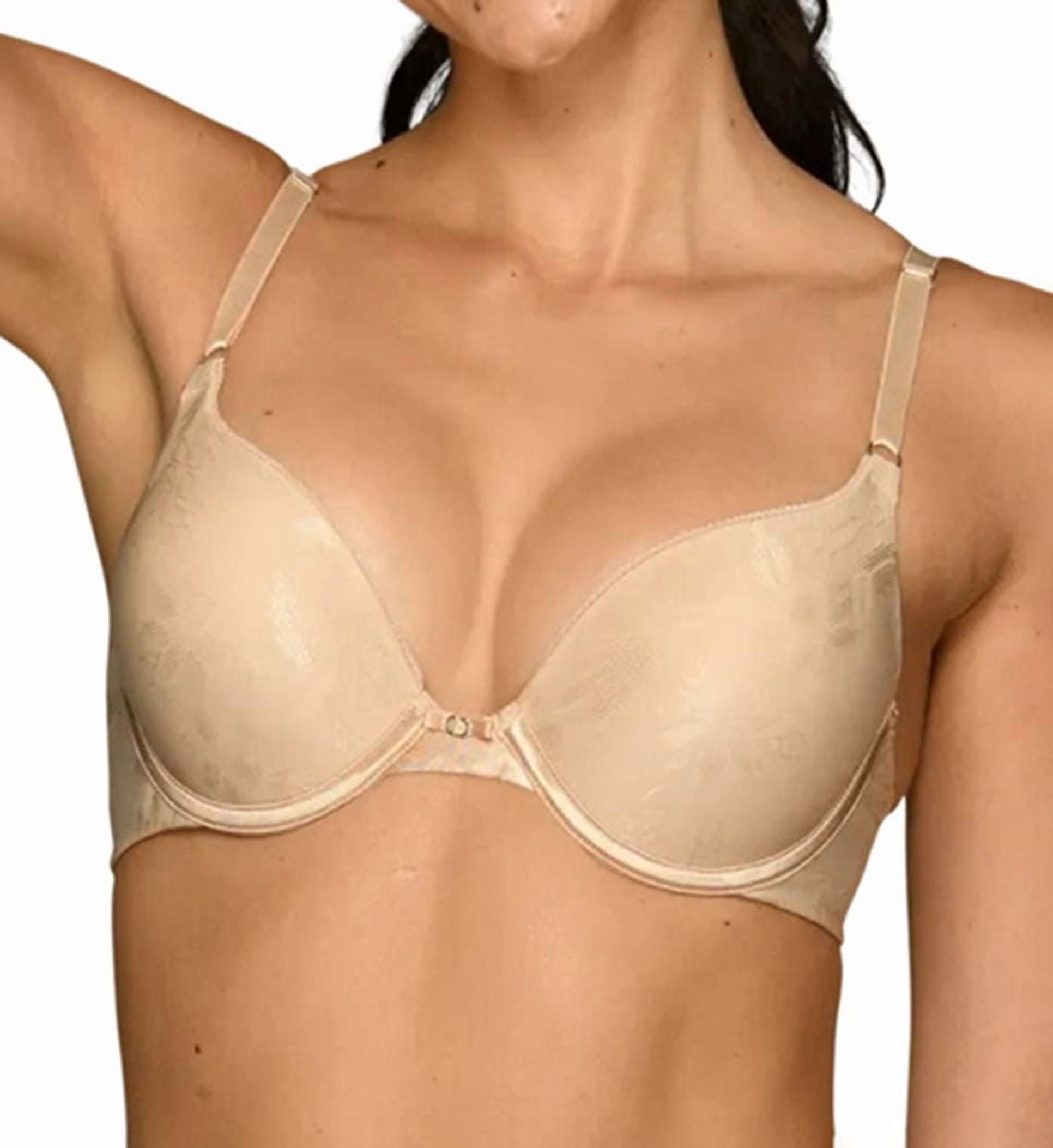 Women's Vanity Fair 2131101 Ego Boost Jacquard Push Up Bra (Barely Beige 36A)