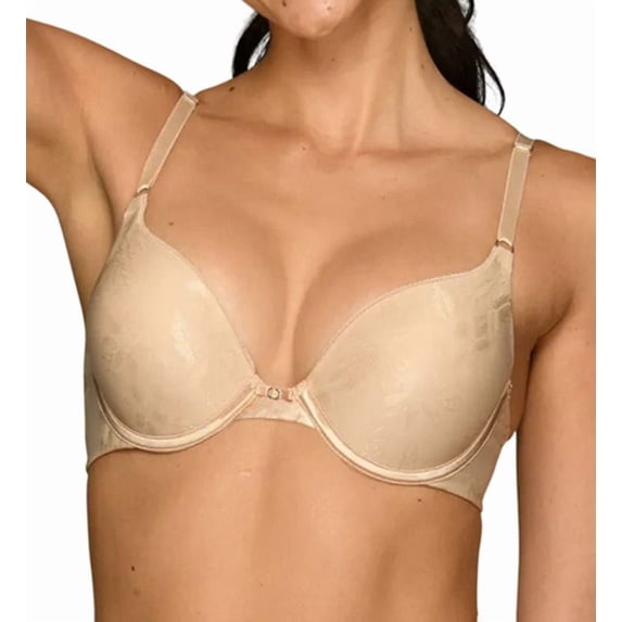 Women's Vanity Fair 2131101 Ego Boost Jacquard Push Up Bra (Barely Beige 36A)