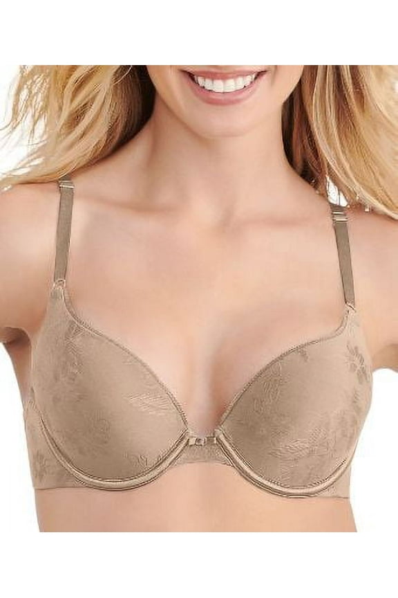 Women's Vanity Fair 2131101 Ego Boost Jacquard Push Up Bra (Barely Beige 36D)