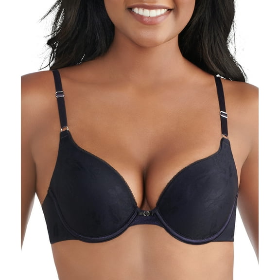Women's Vanity Fair 2131101 Ego Boost Jacquard Push Up Bra (Black 38C)