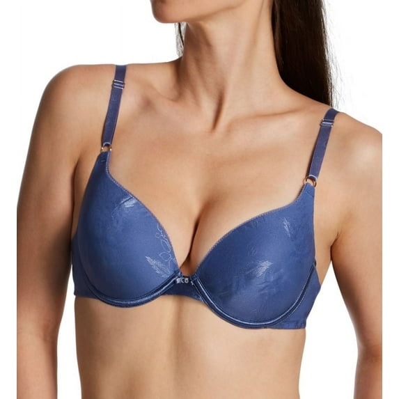 Women's Vanity Fair 2131101 Ego Boost Jacquard Push Up Bra (Blue Harbor Jacquard 34C)