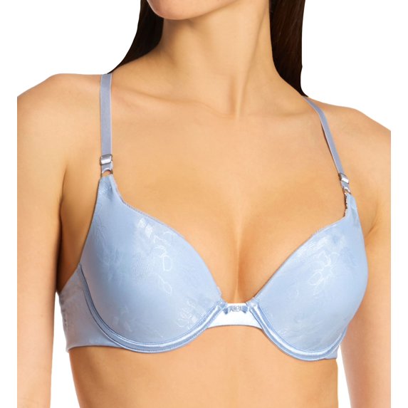 Women's Vanity Fair 2131101 Ego Boost Jacquard Push Up Bra (Faded Denim Jacquard 34C)