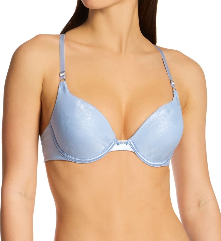 Lily of France Women's Extreme Ego Boost Add A Size Tailored Convertible Push  Up Bra, Times Square Navy, 36A