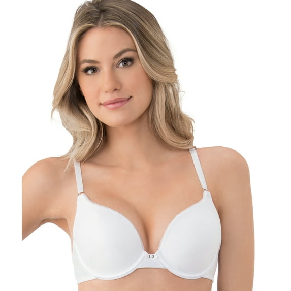 Women's Vanity Fair 2131101 Ego Boost Jacquard Push Up Bra (White 38C)