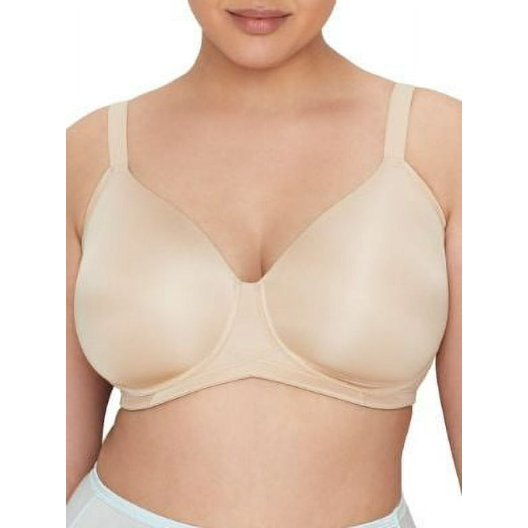 Women's Vanity Fair 71267 Beauty Back Side Smoother Full Figure Wirefree  Bra (Damask Neutral 44C)