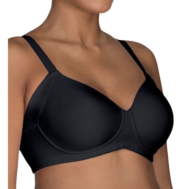 Vanity Fair Women's Beauty Back Smoothing Minimizer Bra Black Size 34H Opaque