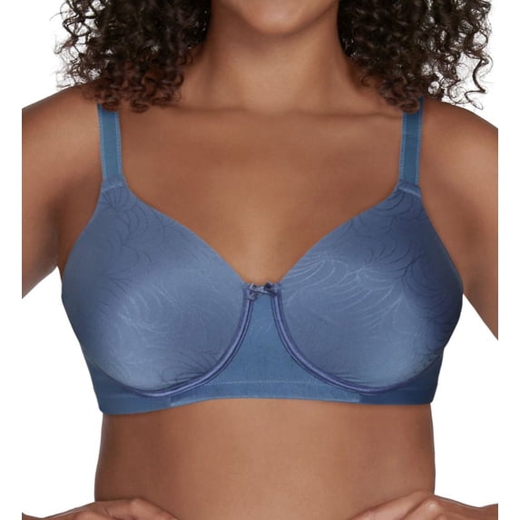 Women's Vanity Fair 71380 Beauty Back Full Figure Wirefree Bra (Blue Dusk Jacquard 38C)