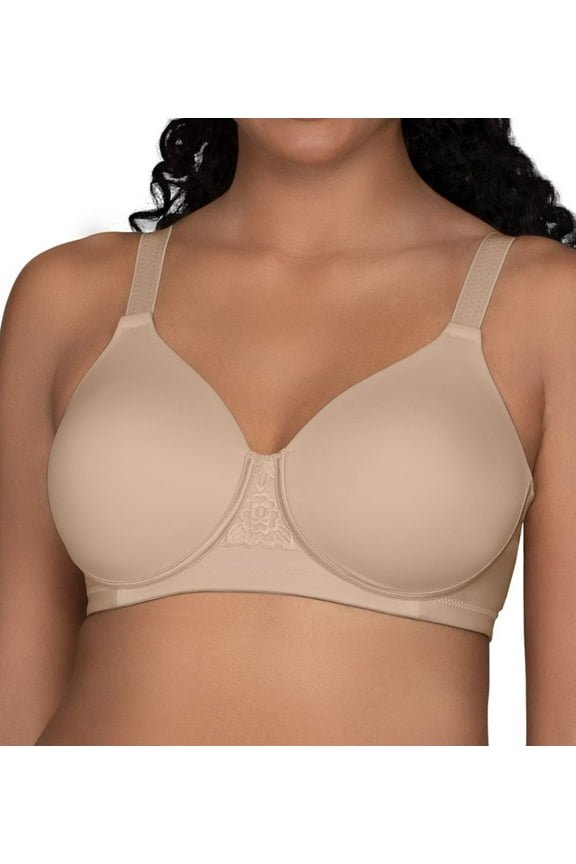 Women's Vanity Fair 71380 Beauty Back Full Figure Wirefree Bra (Damask Neutral 36H)