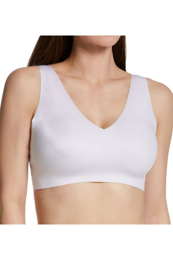 Women's Vanity Fair 72037 Sleek & Smooth Wireless Pullover Bra (White S)
