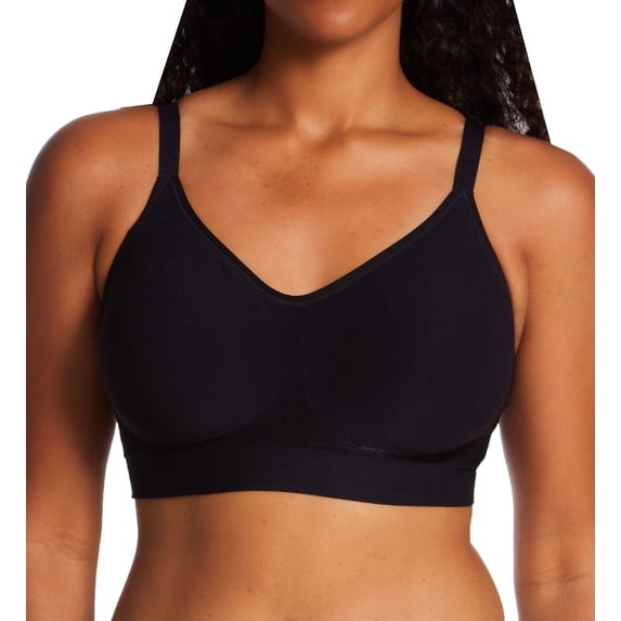 Women's Vanity Fair 72190 Beyond Comfort Seamless Simple Sizing Wireless Bra (Midnight Black S)