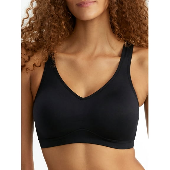Women's Vanity Fair 72202 Beyond Comfort Pullover Wirefree Bra (Midnight Black S)