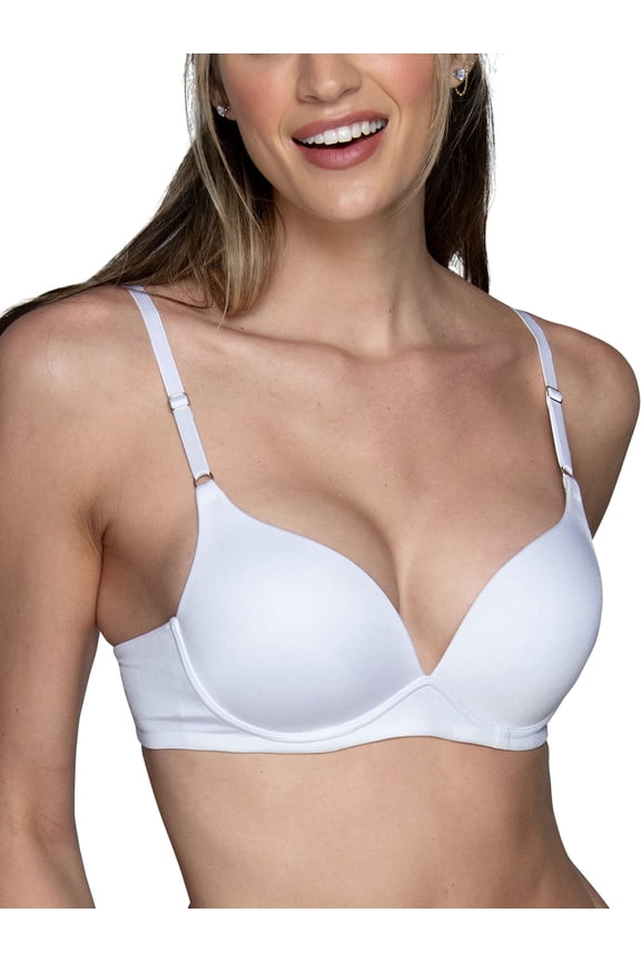 Womens Ego Boost Add-a-Size (+1 Cup Size) Push Up Bra, Wirefree - White, 34B US