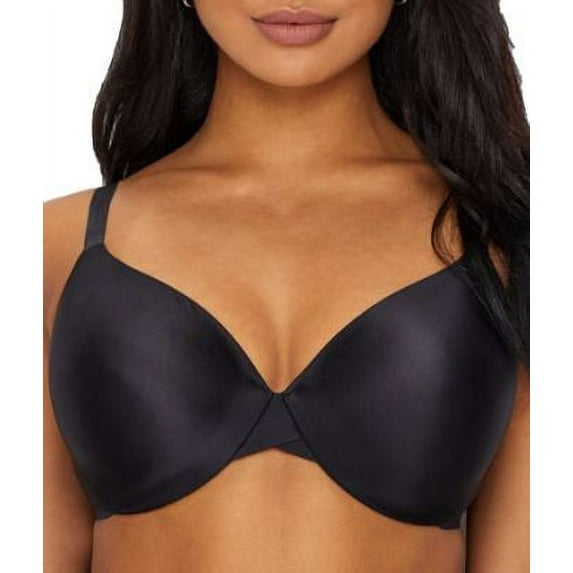Women's Vanity Fair 75201 Nearly Invisible Full Coverage Underwire Bra (Black 38D)