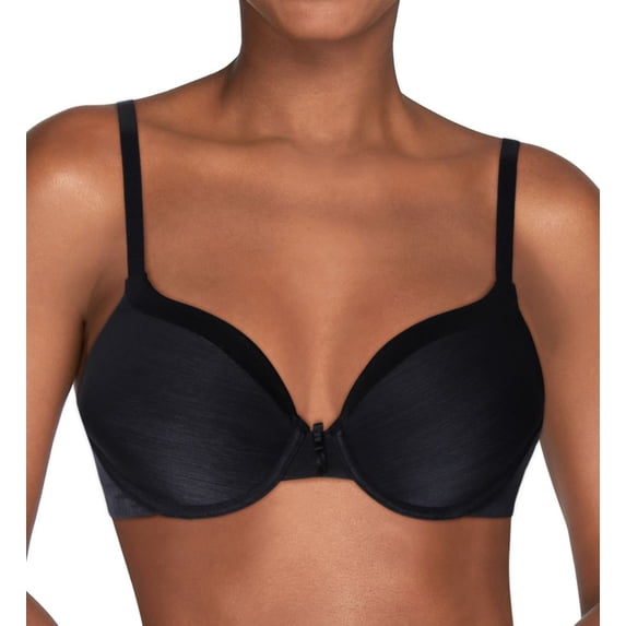 Women's Vanity Fair 75337 Illumination Full Coverage Underwire Bra (Midnight Black 34D)
