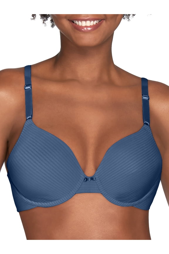 Women's Vanity Fair 75345 Beauty Back Full Coverage Underwire Bra (Blue Dusk Stripe 36D)