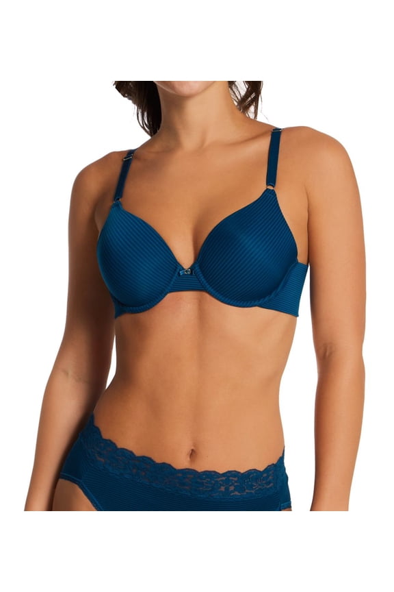 Women's Vanity Fair 75345 Beauty Back Full Coverage Underwire Bra (Endless Blue Stripe 40D)