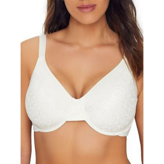 Women's Vanity Fair 76080 Beauty Back Full Figure Minimizer Underwire Bra (Coconut White Lace 38DDD)
