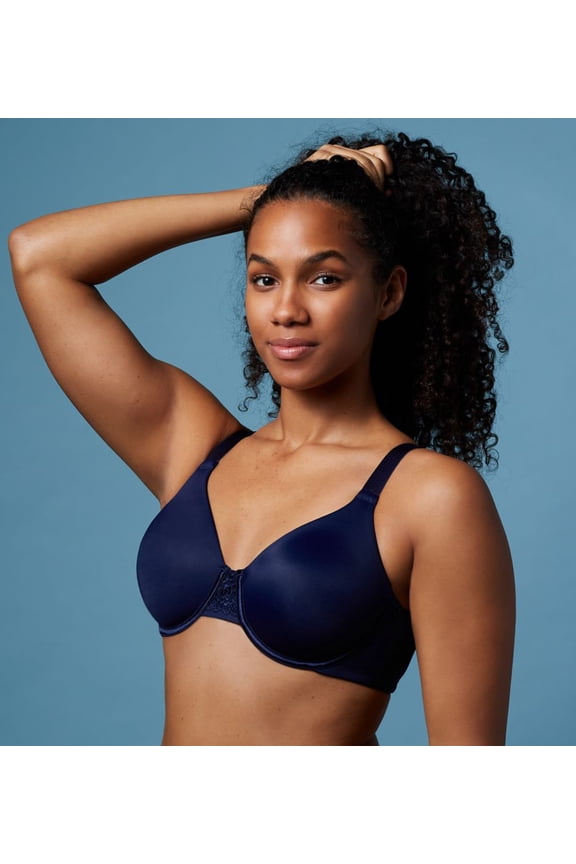 Women's Vanity Fair 76080 Beauty Back Full Figure Minimizer Underwire Bra (Ghost Navy 38G)