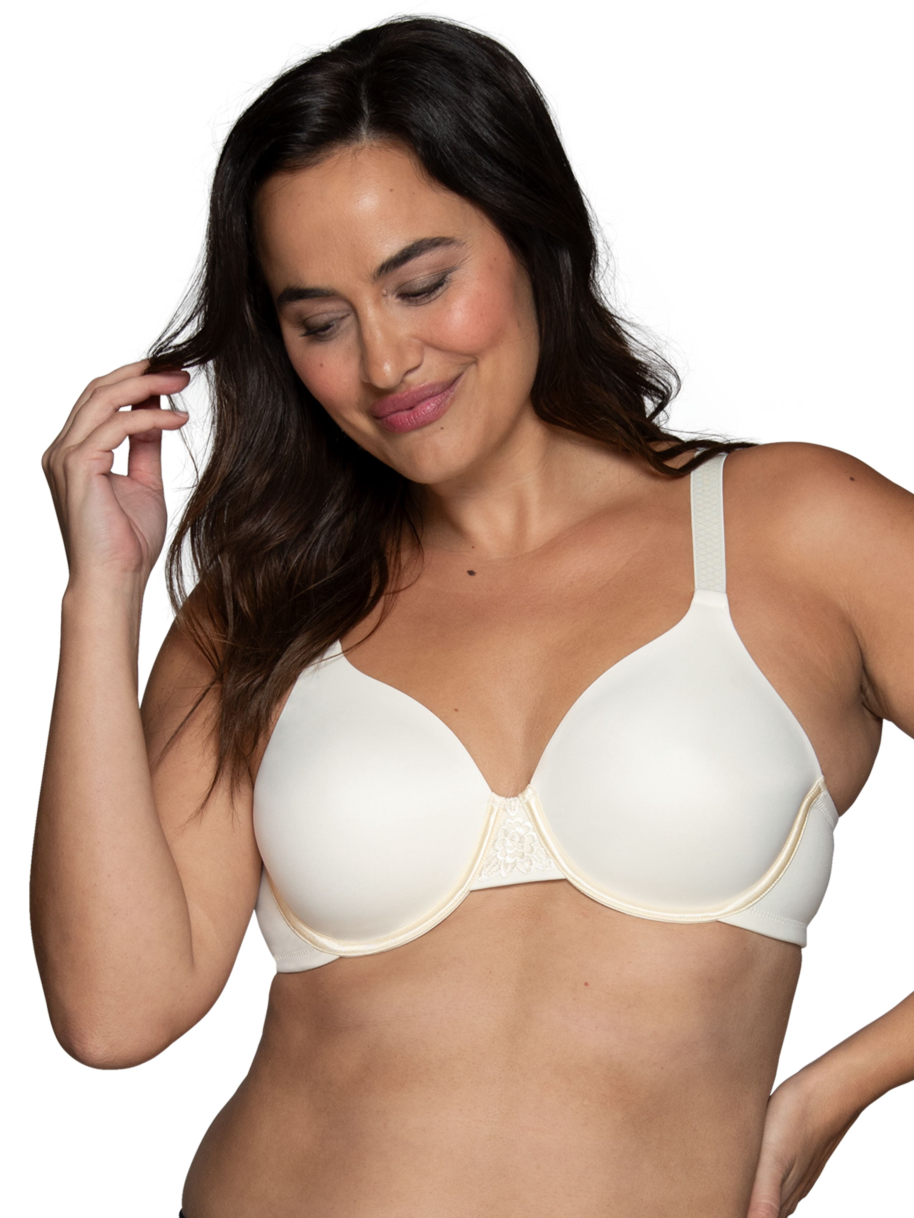 Vanity Fair Lingerie Women's Beauty Back Smoothing Underwire Bra, 4 Way Stretch Fabric, Lightly Lined Cups, Style 76380