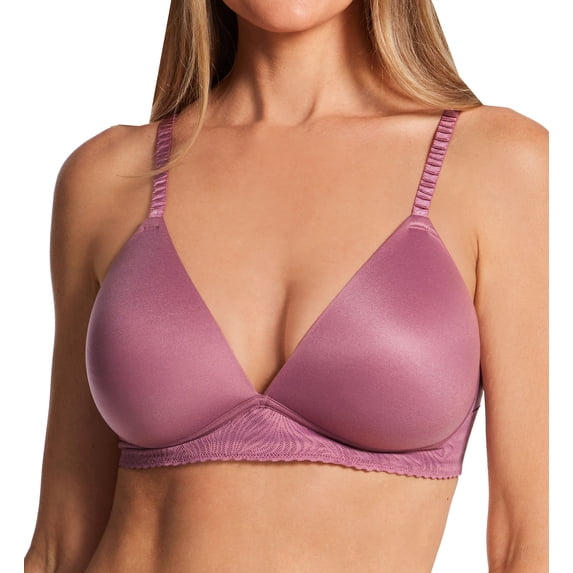 Women's Vanity Fair 77164 Effortless Wirefree Lace Bra (Enchanted Mauve 40DD)