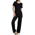 thumbnail image 1 of Women's Vanity Fair 90130 Beyond Comfort Short Sleeve PJ Set (Black S), 1 of 6