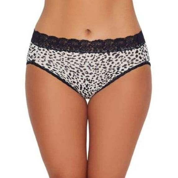 Vanity Fair Womens Flattering Lace Hi-Cut Brief, 9, Centennial Leopard Print