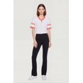 thumbnail image 1 of Women's Varsity Stripe Detail Short Sleeve Jersey Top, 1 of 4