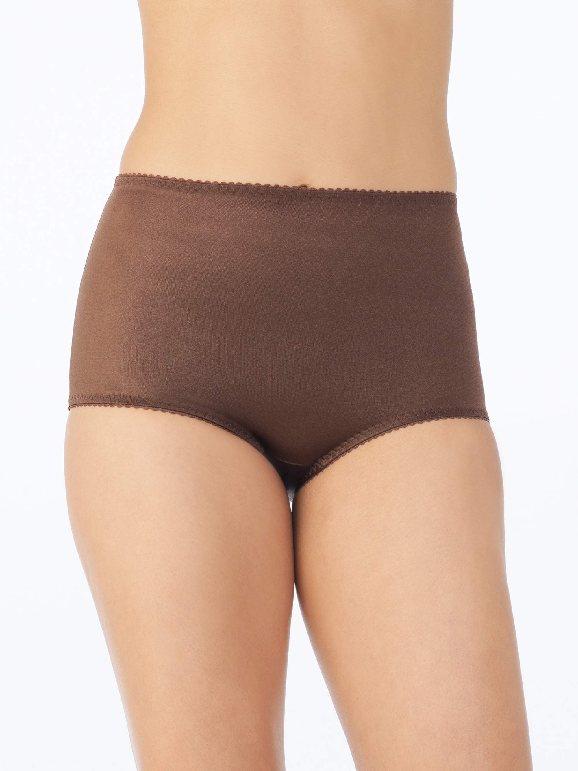 Women's Vassarette 40001 Undershapers Smoothing & Shaping Brief Panty (Chocolate Kiss M) - image 1 of 4