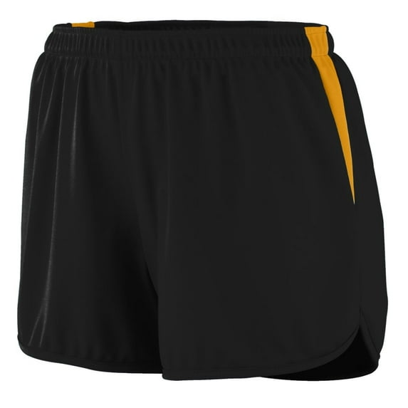 Women's Velocity Track Short - Black/ Gold - M