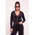 thumbnail image 1 of Women's Velour Zip Front Sweatshirt, 1 of 4