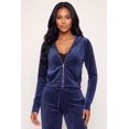 thumbnail image 1 of Women's Velour Zip Front Sweatshirt, 1 of 4