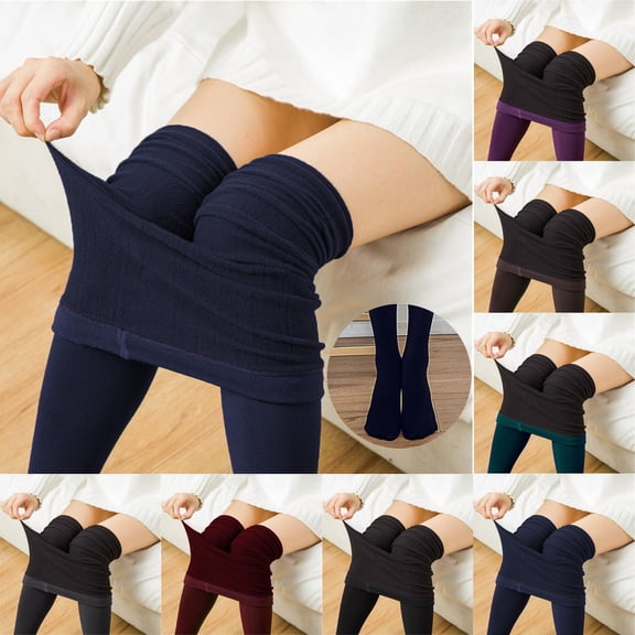 Women's Velvet Blend Leggings Solid Color Stretch Fitness Exercise Pants