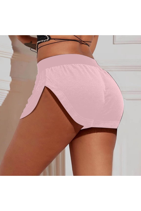 Women's Velvet Booty Yoga Shorts High Waist Pole Dance Pants Gym Workout Slim Fit Bottoms