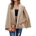 thumbnail image 1 of Women's Velvet Cape Blazer Jackets Casual Split Long Sleeve Open Front Coat, 1 of 5