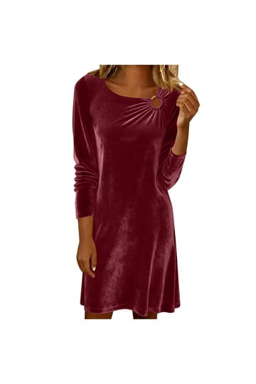 Velvet Burgundy Dresses for Elegant Looks Shop Walmart.com Today