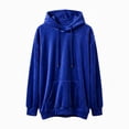 thumbnail image 1 of Women's Velvet Drawstring Hoodie Ghalytn Oversized Drop-Shoulder Pullover Sweatshirt with Pocket, 1 of 7