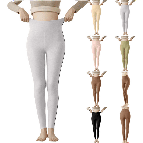 Women's Velvet Fleece Lined Leggings High Waisted Warm Tights Tummy Control Yoga Pant Winter Lounge Hiking Workout Thermal Leggings