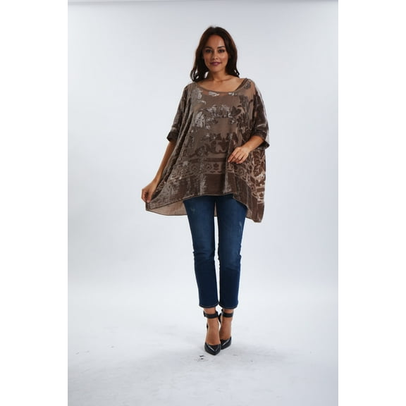 Women's Velvet Floral Tunic