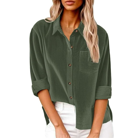 Women's Velvet Long Sleeve Shirts Rolled Up Boyfriend Top Oversized Velour Shirt Solid Color Velvet Shirt Work Dressy Tops Business Holiday Cocktail Party Velour Blouses Going Out Tops S-3XL