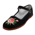 thumbnail image 1 of Women's Velvet Mary Jane Shoes Flat Ballet Colors, 1 of 1