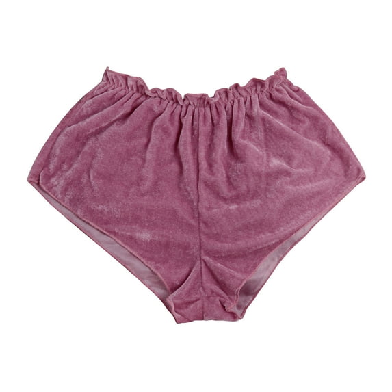 Women's Velvet Pajamas Shorts Elastic Waist Bowknot Summer Sexy Shorts Casual Comfy Pants Sleepwear Loungewear Ladies Clothes