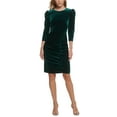 thumbnail image 1 of Women's Velvet Ruched Bodycon Dress Hunter 8, 1 of 1