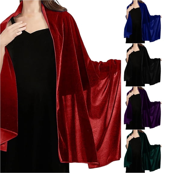 Women's Velvet Shawl and Wrap for Wedding Bridal Bridesmaid Outwear Evening Party Prom Dress Accessories Scarf Womens Wraps Shawls Wrap Scarf Shawl 1920s Headpiece Coat Dress for Women Shawl