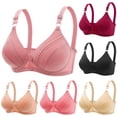 thumbnail image 1 of Women's Ventilate Wirefree Bras Bra Seamless Breathable Comfort Bra Wirefree No Underwire Everyday Bra Soft Daily Support for Women | TruBelle,Red L, 1 of 3