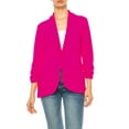 thumbnail image 1 of Women's Versatile Blazer for Work Casual Wear Ruched SleevesSingle Button, 1 of 8