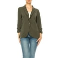 thumbnail image 1 of Women's Versatile Blazer for Work Casual Wear Ruched SleevesSingle Button, 1 of 8